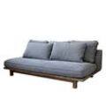 Chic Antique Holz Sofa mit 5 Kissen, 200 x 97 x 78 cm