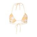 TOM TAILOR Damen Triangle Bikinitop mit Print, gelb, Muster, Gr. 36