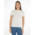 Calvin Klein Jeans T-Shirt MONOLOGO SLIM FIT TEE mit Logodruck, weiß
