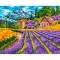 Malen nach Zahlen auf Leinwand "Lavendelfeld", 40 x 50 cm