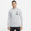 Liverpool FC Strike Nike Dri-FIT Fußball-Track-Jacket für Herren aus Strickmaterial - Grau