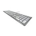 CHERRY Tastatur KC 6000 SLIM JK-1600DE-1 Verkabelt Silber QWERTZ (DE)