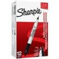 Sharpie Twin Tip Rundspitze Permanentmarker Fein Rundspitze 0,5 - 1 mm Schwarz 12 Stück