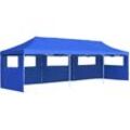 Maisonchic - Faltzelt Partyzelt Pop-Up Faltpavillon Pavillon Faltbar für Camping/Markt/Festival mit 5 Seitenwänden 3 x 9 m Blau XDGN205706