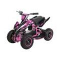 Kinderquad Racer 1000, Pocket-Quad mit 1000 Watt Elektromotor, 3 Batterien, Stoßdämpfer, bis 25 km/h (Schwarz/Pink)