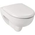Wenko - WC-Sitz Exclusive Nr. 2, aus antibakteriellem Duroplast, mit Absenkautomatik, Weiß, Duroplast weiß , Edelstahl rostfrei silber matt - weiß