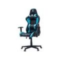 ELITE Gaming-Stuhl DESTINY, Rücken- und Nackenkissen, Wippmechanik, bis 170kg, Sitzhöhe 45-55, MG200 (Schwarz/Blau)