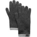 chillouts Strickhandschuhe Handschuhe gestrickt, Fingerhandschuhe mit Kontrastrand, grau