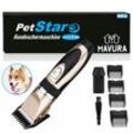 MAVURA Hundeschermaschine PetStar Premium Profi Tierhaarschneider Akku Hund Katze