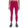 Icebreaker Merino Fastray High Rise Tights IB Topo Lines - Frau - Electron Pink/tempo - Größe M