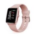 Hama Fitnesstracker "5910" Smartwatch (1,3 Zoll), wasserdicht, integriertes GPS, Herzfrequenz, Schrittzähler, Kalorien, rosa
