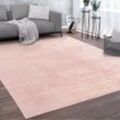 Paco Home - Teppich, Kurzflor-Teppich Für Wohnzimmer, Super Soft, Weich, Waschbar, In Rosa ø 160 cm Rund