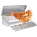 Futterspender 5kg Tröge Futterautomat mit Deckel Hühner Futtertrog Fußpedal Selbstöffnender Futtertrog wasserdichter für Enten Puten - Hengda