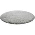 Hochflor-Teppich Matteo HL-0961, Homie Living, rund, Höhe: 50 mm, nachhaltig aus 100% recyceltem PET, Langflor, Shaggy, Wohnzimmer, grau
