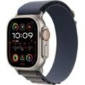 Apple Watch Ultra 2 GPS 49 mm + Cellular Titanium L Smartwatch (4,9 cm/1,92 Zoll, Watch OS 10), Alpine Loop, blau