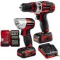 Einhell Akku-Bohrschrauber TE-CD 12/1 Li +22+CL (2x2.0Ah), max. 1400 U/min, (Set), inkl. 2 Akkus und Ladegerät, rot