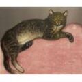 Kunstdruck Winter - Cat on a Cushion Theophile-Alexandre Steinlen Katzen Tiere B