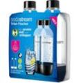 SodaStream Wassersprudler Flasche DuoPack 2x 1L Tritan-Flasche, (Set, 2-tlg), Ersatzflaschen für SodaStream Wassersprudler mit PET-Flaschen, weiß