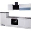 Flex-Well Küchenzeile Lucca, mit E-Geräten, Gesamtbreite 270 cm, weiß