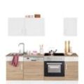 HELD MÖBEL Küchenzeile Gera, mit E-Geräten, Breite 210 cm, weiß