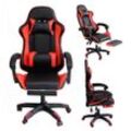 Mucola Gaming-Stuhl Bürostuhl Chefsessel Schreibtischstuhl mit Fußablage höhenverstellbar (Packung