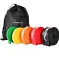 MSports® Trainingsband Resistance Band Set in verschiedenen Stärken inkl. Tasche und Workout App