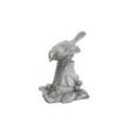 AFG Tierfigur Bronze Figur Vogel vernickelt Gartenvogel Skulptur