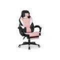 Intimate WM Heart Gaming-Stuhl Ergonomisch Drehstuhl mit Fußstütze und verstellbar Armlehnen