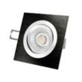 SSC-LUXon LED Einbaustrahler QF-2 LED-Einbauspot flach Alu schwarz schwenkbar mit LED-Modul 230V