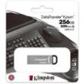 Kingston DataTraveler Kyson 256 GB USB-Stick (USB 3.2, Lesegeschwindigkeit 200 MB/s), silberfarben