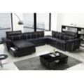 JVmoebel Ecksofa Ecksofa Wohnlandschaft Sofa Couch Leder Relax Multifunktion U-Form