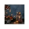 MARELIDA LED-Lichterkette Sterne 20LED Dekolichterkette Draht Weihnachtsdeko kupfer