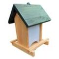 sesua Vogelhaus Vogelfutterhaus Vogelfutterstation zum Aufhängen oder Aufstellen Holz 21 cm