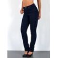 ESRA Straight-Jeans G1300 Damen Straight Fit Jeans-Hose High Waist