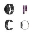Wigento Smartwatch-Armband Für Garmin Forerunner 255 Kunststoff / Silikon Sport Watch Uhr Ersatz Armband Band Schwarz Uhr Neu