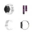 Wigento Smartwatch-Armband Für Garmin Forerunner 255s Kunststoff / Silikon Sport Watch Uhr Ersatz Armband Band Weiß Uhr Neu