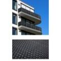 dynamic24 Balkonsichtschutz Polyrattan PVC Sichtschutzmatte 300x100 Balkon Sichtschutz Zaun Windschutz