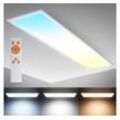 B.K.Licht Deckenleuchte LED Panel 100x25cm dimmbar 24 Watt 2200 Lumen ultra-flach Weiß BKL1326