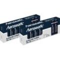 Hanseatic 20er Pack Alkaline Power, AA Mignon Batterie, LR06 (20 St), bis zu 5 Jahren Lagerfähigkeit, blau