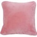 Gözze Dekokissen Premium Cashmere-Feeling Kissen, passend zur Premium Cashmere-Feeling Decke, Kissenhüle mit Füllung, rosa