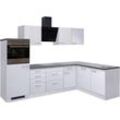 Flex-Well Küche Lucca, wahlw. mit E-Geräten, Stellmaß 280x170 cm, viele Farbvarianten, weiß