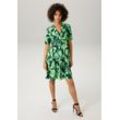 Aniston CASUAL Sommerkleid mit farbenfrohem, graphischem Druck, grün