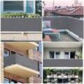 Balkonsichtschutz Balkonbespannung 100% Polyester Sichtschutz Balkonabdeckung / Anthrazit, 75 x 600cm