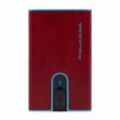 Piquadro Black Square Kreditkartenetui Leder 6 cm red