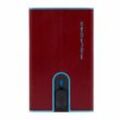 Piquadro Black Square Kreditkartenetui RFID Schutz Leder 6 cm red
