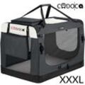 CADOCA® Hundetransportbox faltbar Katzentransportbox Transportbox Autobox Hundebox Box versch. Größen Farbwahl XXXL - Anthrazit