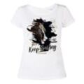 Tini - Shirts T-Shirt Pferde Motiv Damen hochwertiges Damen Shirt aus weicher Baumwolle