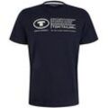 TOM TAILOR Herren T-Shirt mit Logo Print, blau, Logo Print, Gr. XL