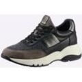 Sneaker HEINE Gr. 36, grau (schwarz, grau, gemustert) Damen Schuhe Schnürer