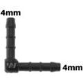 WamSter® L 90° Schlauchverbinder Pipe Connector 4mm Durchmesser